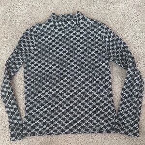 Girls  Black and White Fendi turtle neck shirt